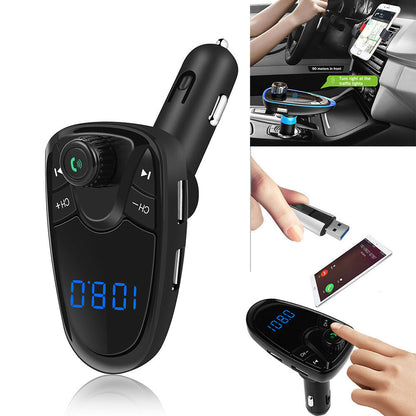 Transmetteur FM Modulateur pour Voiture - Affichage Numérique, Lecteur USB et Carte TF Charge Rapide - جهاز بث وتعديل ترددات للسيارة مع شاشة رقمية