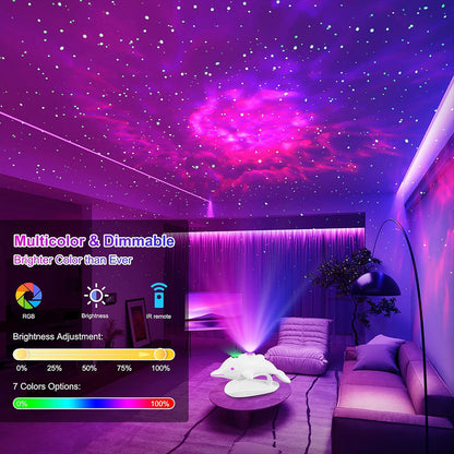 Projecteur de Lumière Etoilée Galaxie avec Télécommande – جهاز عرض النجوم