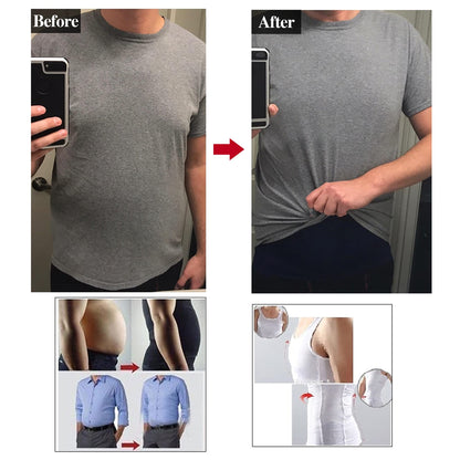 Compression Shaper Homme Anti-Gynécomastie et Amincissant - قميص ضاغط رجالي لتنحيف الجسم وإخفاء التثدي