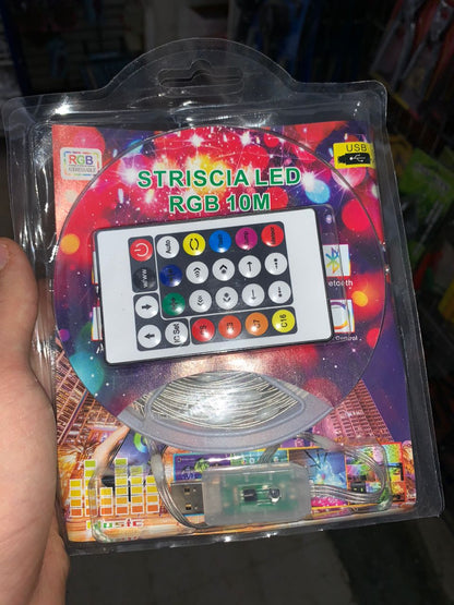 Guirlande lumineuse d'extérieur 100 LED multicolore 10 m RGB synchronisation de musique