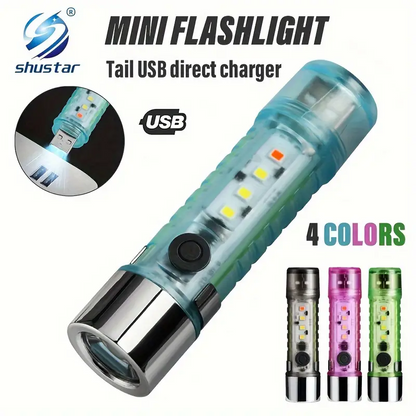 Mini lampe de poche LED multifonction super lumineuse avec aimant ZJ-023 تنزوت