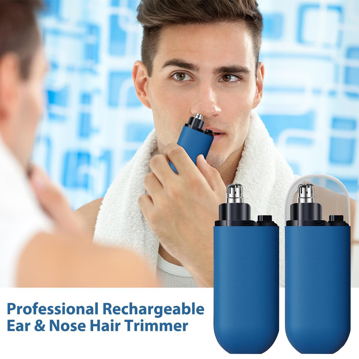 Tondeuse Électrique Portable et Rechargeable pour Poils du Nez et des Oreilles - أداة إزالة شعر الأذن والأنف للرجال