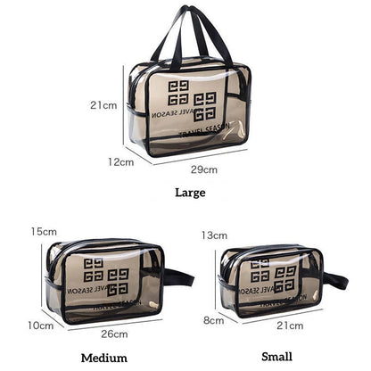 Pack 3 Pcs Sacs de toillete trousse à cosmétiques, trousse de maquillage, trousse de toilette étanche V2