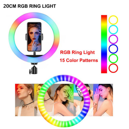MJ-36 RGB LED Soft Ring Light With Stand-Selfie Light