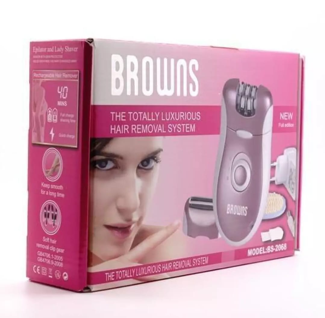 Browns Épilateur Rasoir Lavable 2en1 Bs-2068