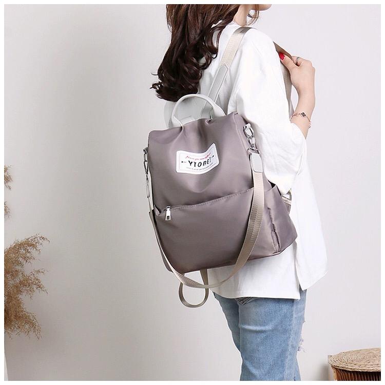 Sac à dos oxford Antivol étanche Pour Femme - Gris