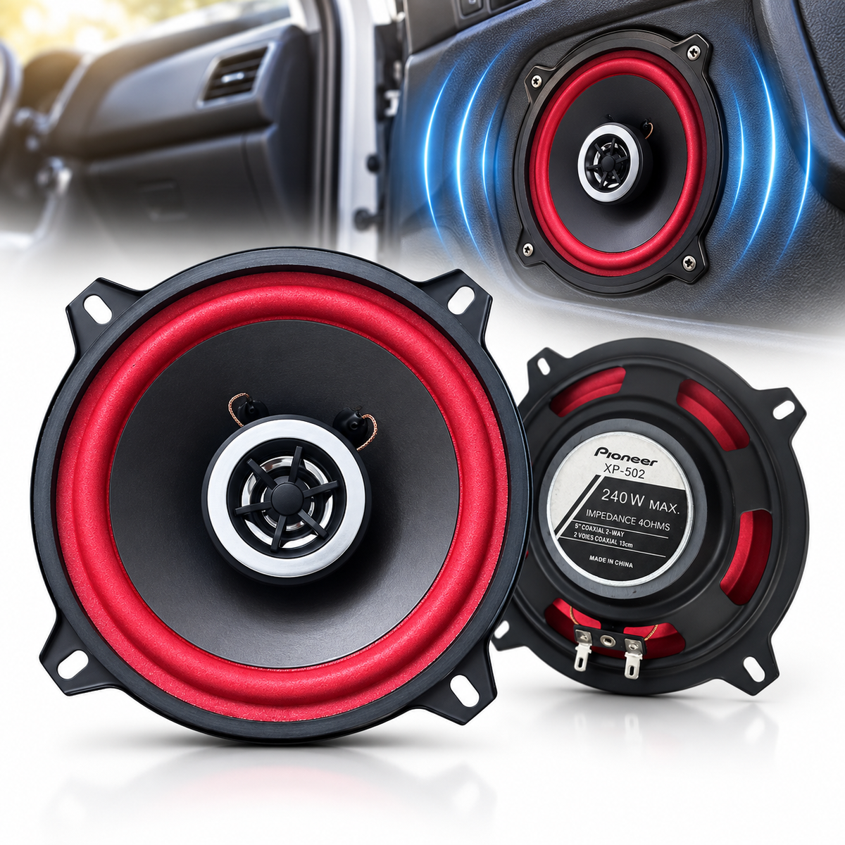 Haut-parleurs de Voiture Pioneer XP-502 5 Pouces 240W 2-Way 1Pcs - مكبرات صوت للسيارة 5 بوصة 240 واط ثنائية الاتجاه