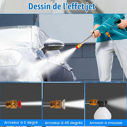 Nettoyeur Haute Pression Sans Fil 30 Bar et Pistolet de Lavage Auto et Deux Batteries - جهاز غسيل ضغط عالي لاسلكي 30 بار مع بطاريتين