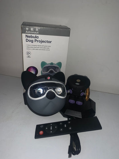 Bulldog Astronaute Projecteur Lampe Nébuleuses Espace Lumières