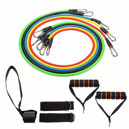 Cordes élastiques de musculation Ensemble de bandes pour sport 11Pcs (5Kg-45Kg) – طقم التدريب المنزلي
