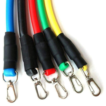 Cordes élastiques de musculation Ensemble de bandes pour sport 11Pcs (5Kg-45Kg) – طقم التدريب المنزلي