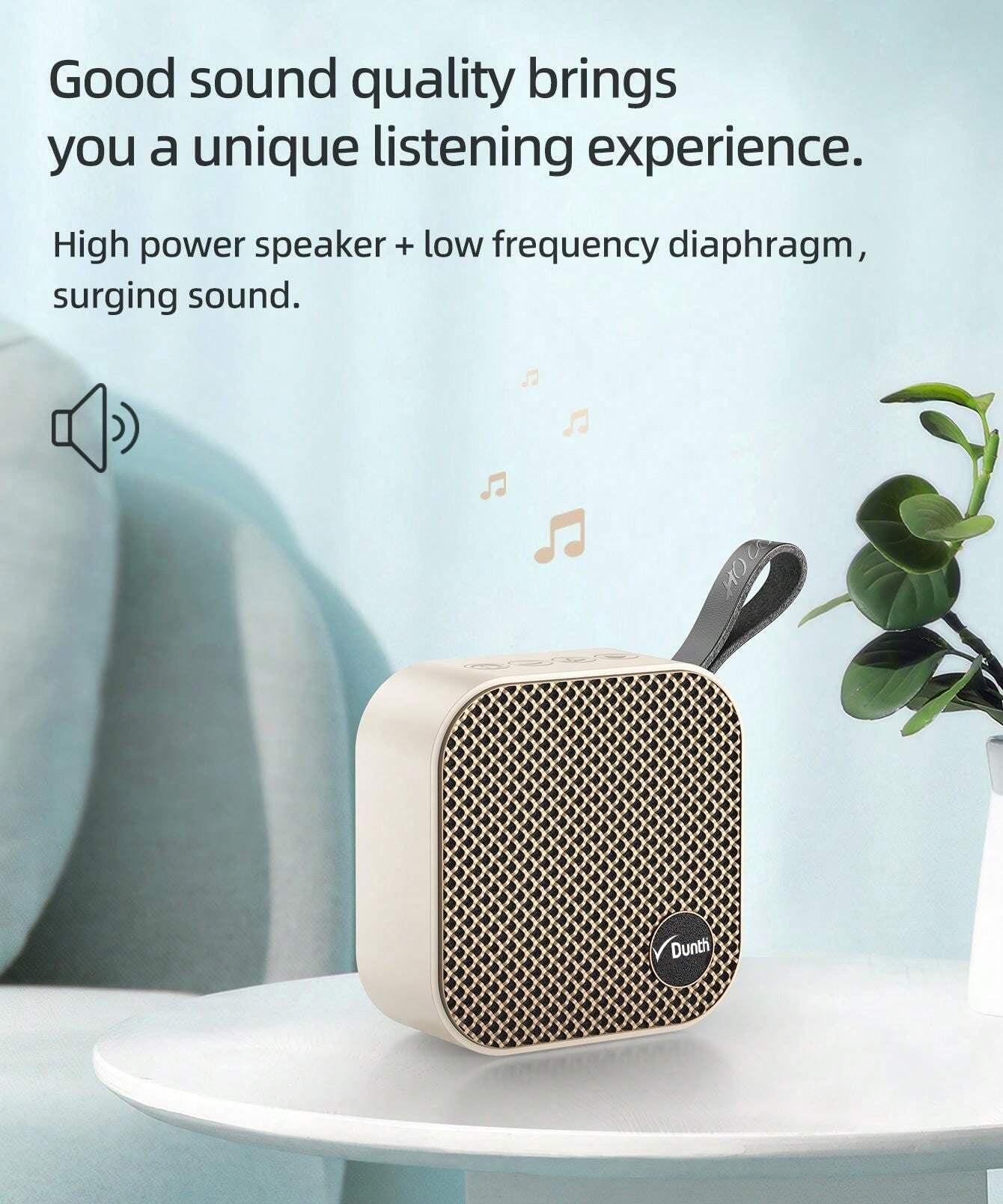 Mini ampli haut parleur sans fil bluetooth, enceinte bluetooth haute fidélité étanch IPX6 5W DUNTH DU-SP073