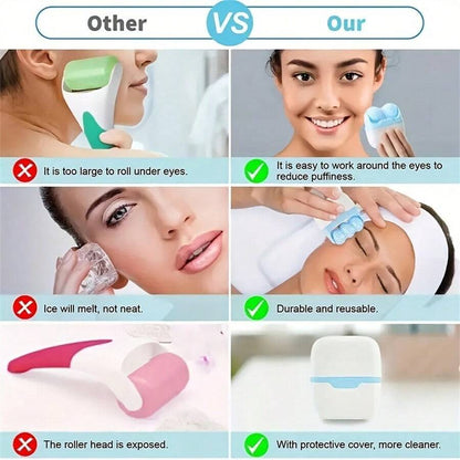 Rouleau de glace pour Massage du visage et des yeux , corps, mésothérapie , refroidissement, soulagement de la douleur