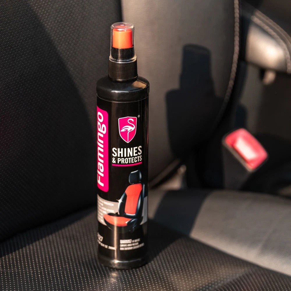 FLAMINGO Brillance ET Protection Intérieure pour Voitures 295 ml – منظف مقاعد الجلدية للسيارات