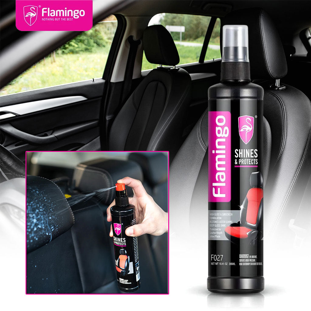 FLAMINGO Brillance ET Protection Intérieure pour Voitures 295 ml – منظف مقاعد الجلدية للسيارات تنزوت
