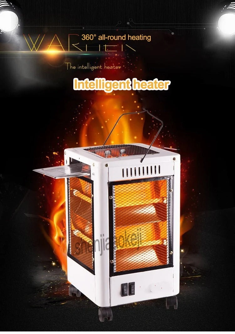 Chauffage Electrique et Gril 360 Degrés Eco Faible Consommation 5 façades 2000 W