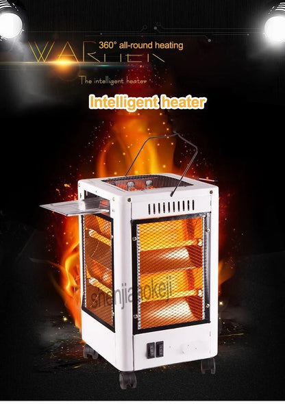 Chauffage Electrique et Gril 360 Degrés Eco Faible Consommation 5 façades 2000 W