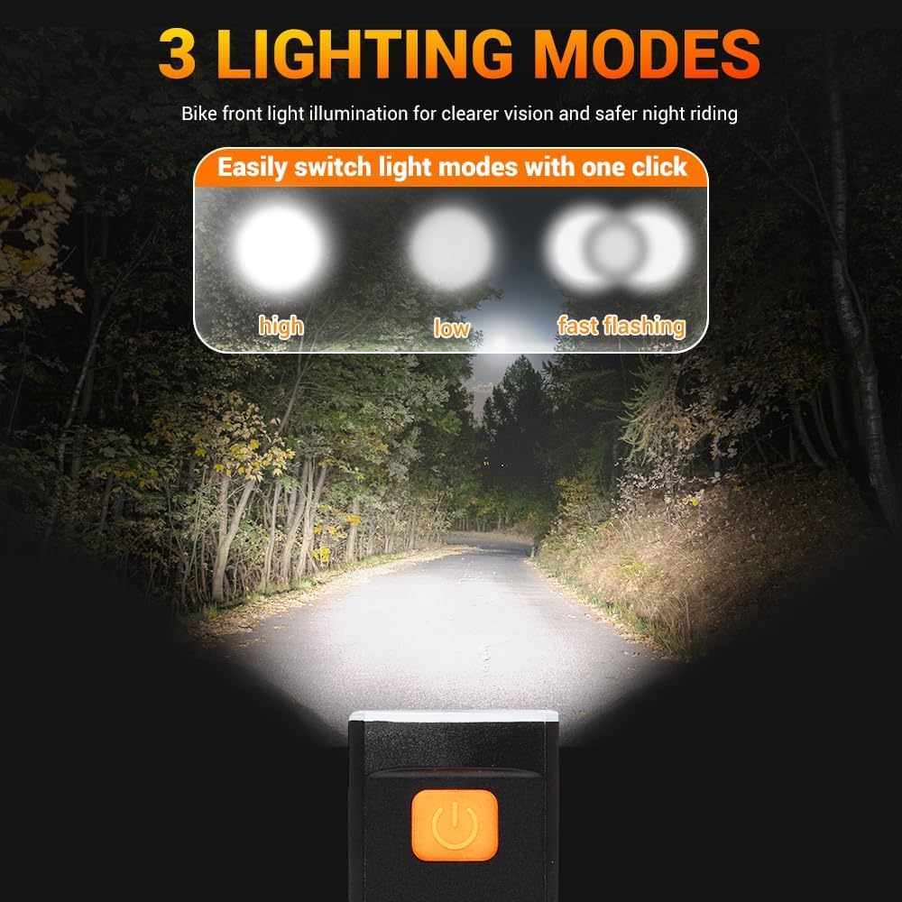 Kit d'Éclairage LED Avant et Arrière Rechargeable par USB pour Vélo HY035 - طقم إضاءة ليد ساطع للدراجات الأمامية والخلفية قابلة لإعادة الشحن