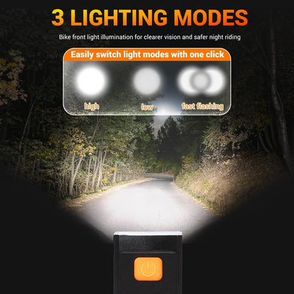 Kit d'Éclairage LED Avant et Arrière Rechargeable par USB pour Vélo HY035 - طقم إضاءة ليد ساطع للدراجات الأمامية والخلفية قابلة لإعادة الشحن