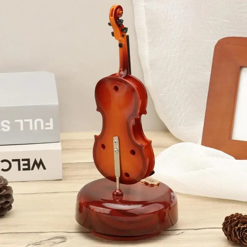 Mini instrument de musique rétro VIOLON, boîte à musique Décoration