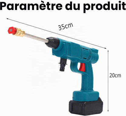 Nettoyeur Haute Pression Sans Fil 30 Bar et Pistolet de Lavage Auto et Deux Batteries - جهاز غسيل ضغط عالي لاسلكي 30 بار مع بطاريتين