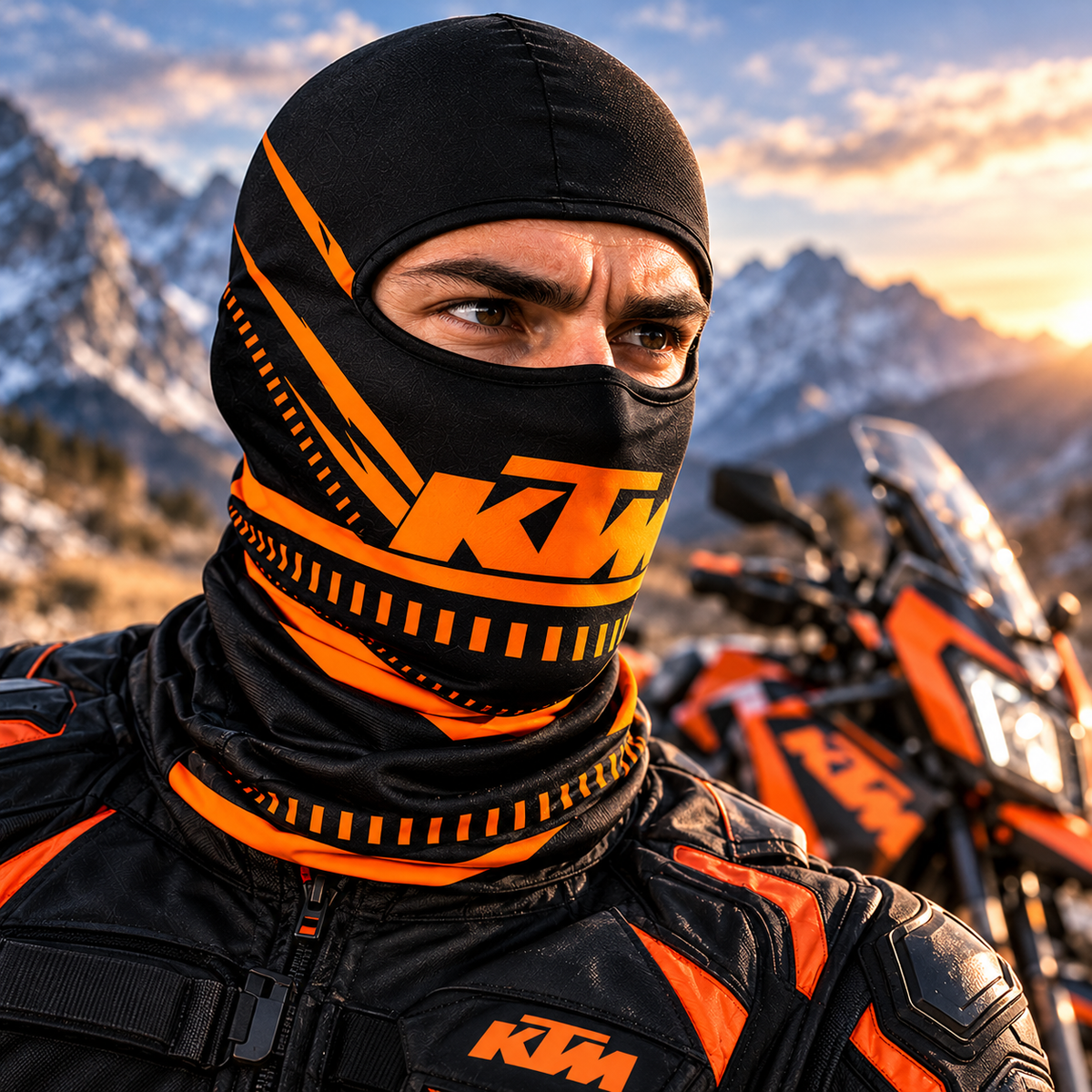 Cagoule Moto Thermique Balaclava KTM - قناع واقي وجه كامل حراري للدراجات النارية