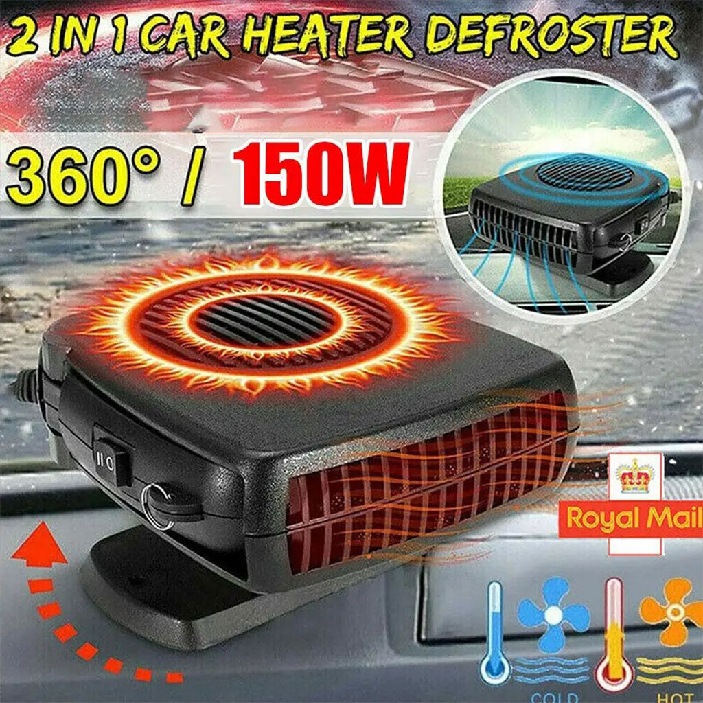 Chauffage Dégivreur Pare-brise de voiture électrique Portable 2en1 – مزيل الضباب في السيارة