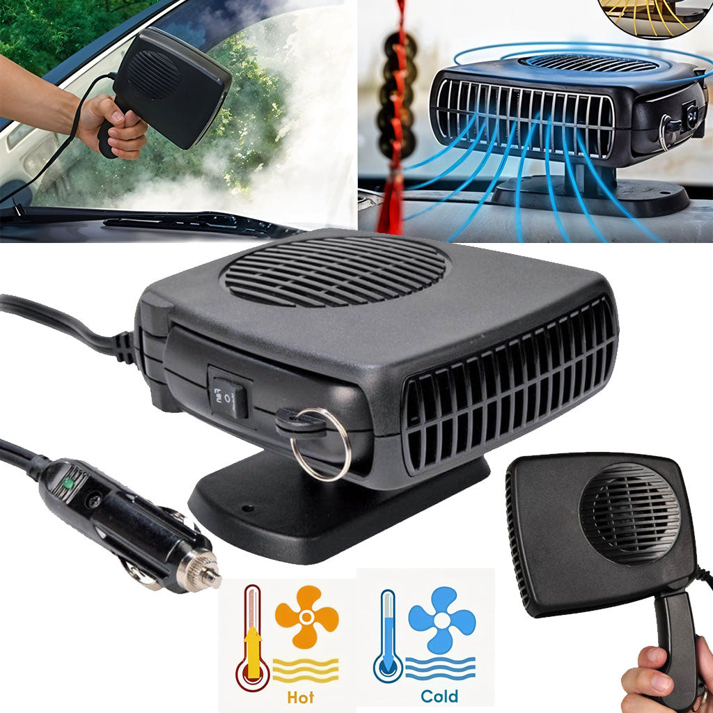 Chauffage Dégivreur Pare-brise de voiture électrique Portable 2en1 – مزيل الضباب في السيارة - تنزوت