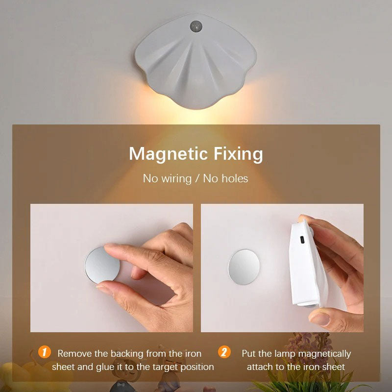 Applique murale rechargeable USB avec détecteur de mouvement 1Pcs - مصباح منزلي لإضاءة الممرات