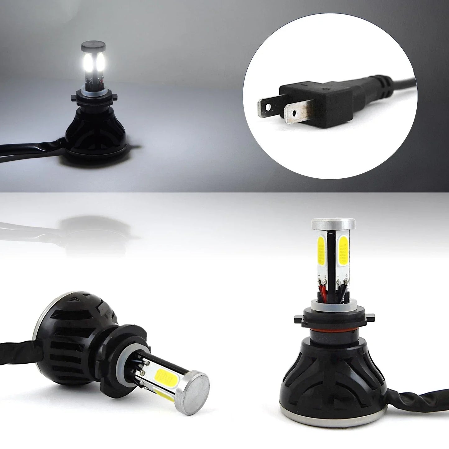 Kit Lampe de phare H4 LED 4 Directions 4000LM - مصابيح إضاءة أمامية للسيارات