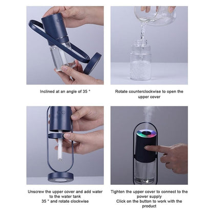 Humidificateur Lumière RGB 360° Rotation – مرطب هواء