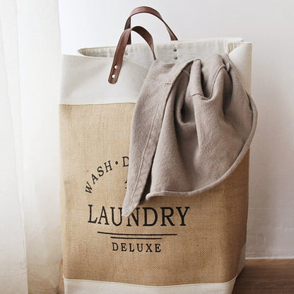 Grand panier à linge pliable en tissu domestique, rangement pour vêtements et jouets, grande capacité