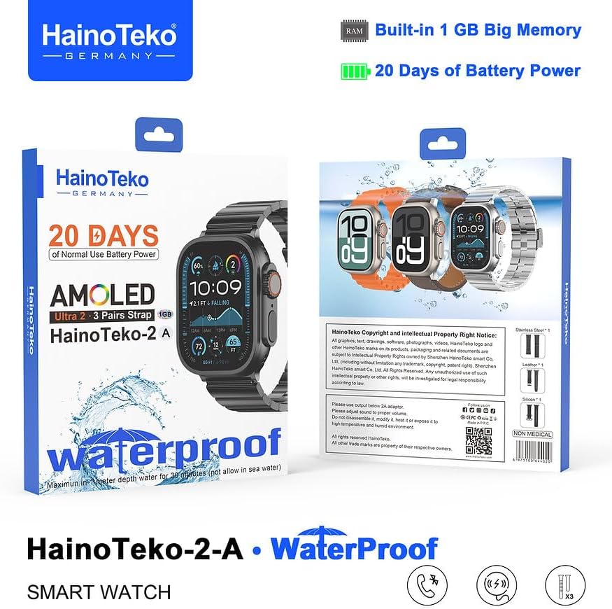 HainoTeko Ultra 2A 49MM – La Montre Intelligente Élégante et Polyvalente - ساعة ذكية أصلية