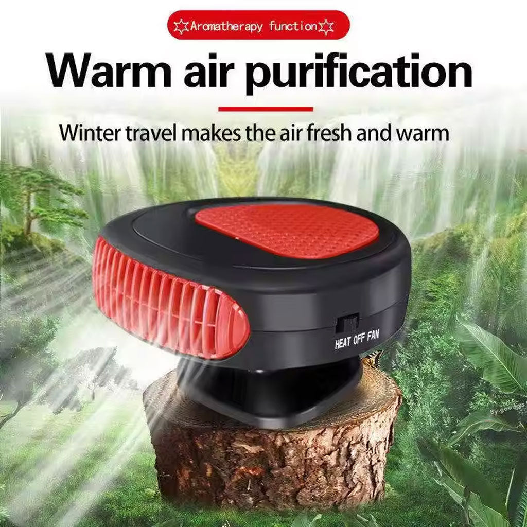Ventilateur et Chauffage de Voiture Portable avec Base Rotative à 360 degree