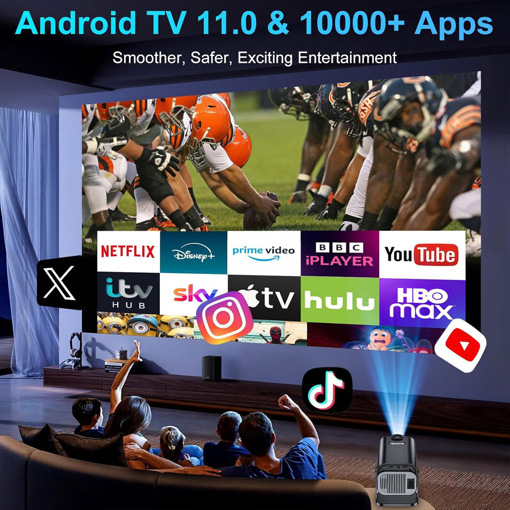 Projecteur portable Full HD HY320 Android 11 WiFi6 et Bluetooth 5.0 - جهاز عرض ذكي