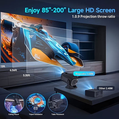 Projecteur portable Full HD HY320 Android 11 WiFi6 et Bluetooth 5.0 - جهاز عرض ذكي