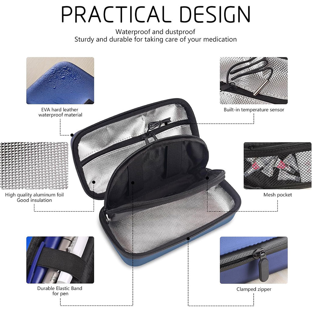 Trousse isotherme pour insuline avec écran afficheur de température