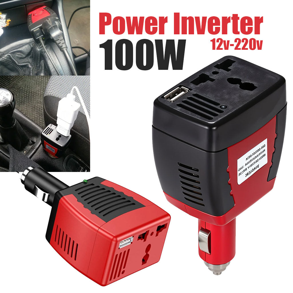 Convertisseur de tension automatique pour voitures 100W DC 12V à AC 220V – محول تيار الكهربائي - تنزوت