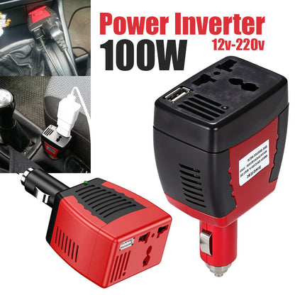 Convertisseur de tension automatique pour voitures 100W DC 12V à AC 220V – محول تيار الكهربائي - تنزوت