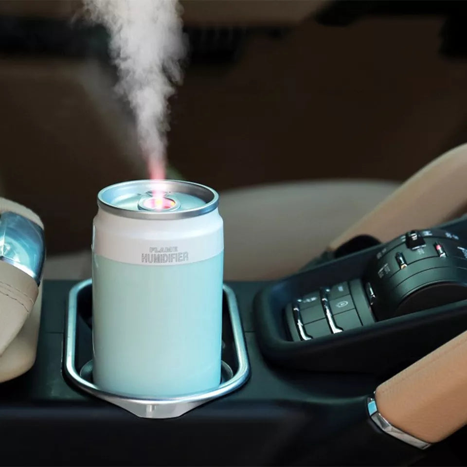 Humidificateur Portable USB forme Canette avec lampe à flamme