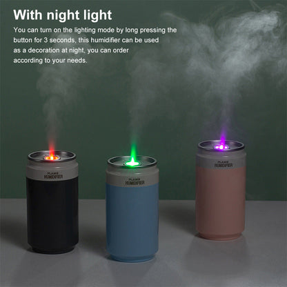 Humidificateur Portable USB forme Canette avec lampe à flamme