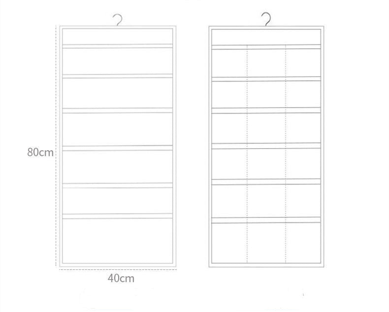 Organisateur de sous-vêtements multi-poches Double face suspendu de chaussettes de soutien-gorge