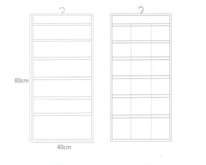 Organisateur de sous-vêtements multi-poches Double face suspendu de chaussettes de soutien-gorge
