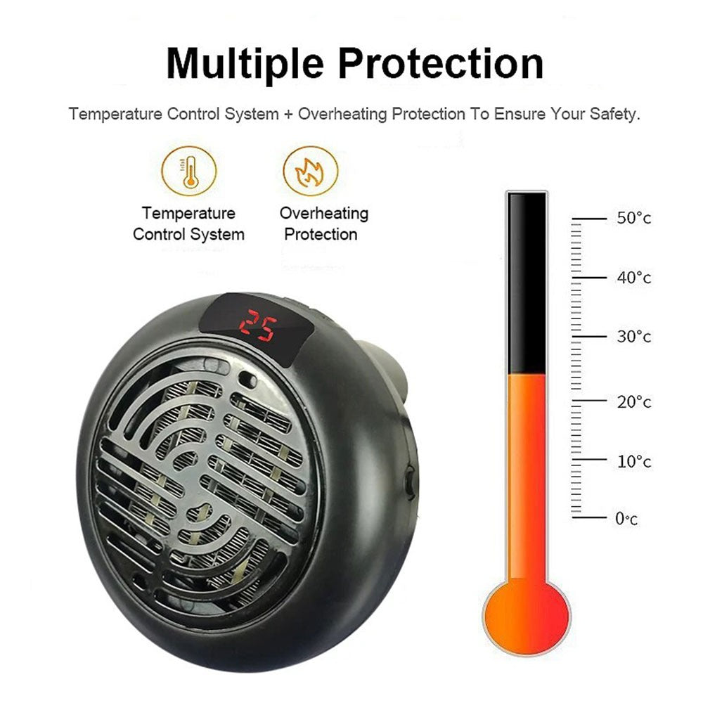Mini Chauffage Mural Électrique 900W – سخان كهربائي صغير للحائط
