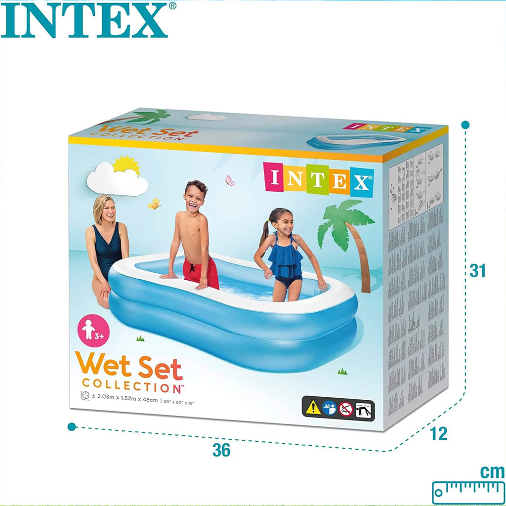 Piscine gonflable rectangulaire 203 x 152 x 48 cm INTEX 57180 – حوض سباحة