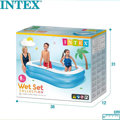 Piscine gonflable rectangulaire 203 x 152 x 48 cm INTEX 57180 – حوض سباحة