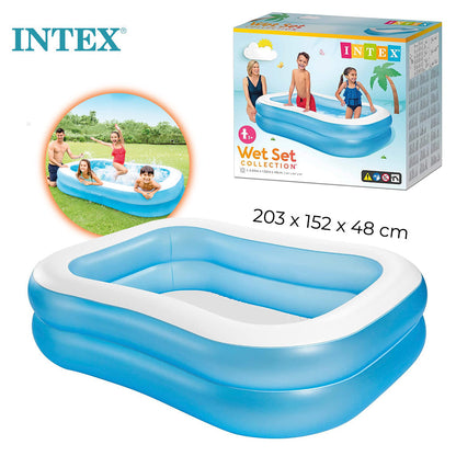 Piscine gonflable rectangulaire 203 x 152 x 48 cm INTEX 57180 – حوض سباحة تنزوت