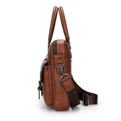 Cartable Homme en Simili Cuir Design Élégant Jeep Noir – حقيبة جلدية لون أسود