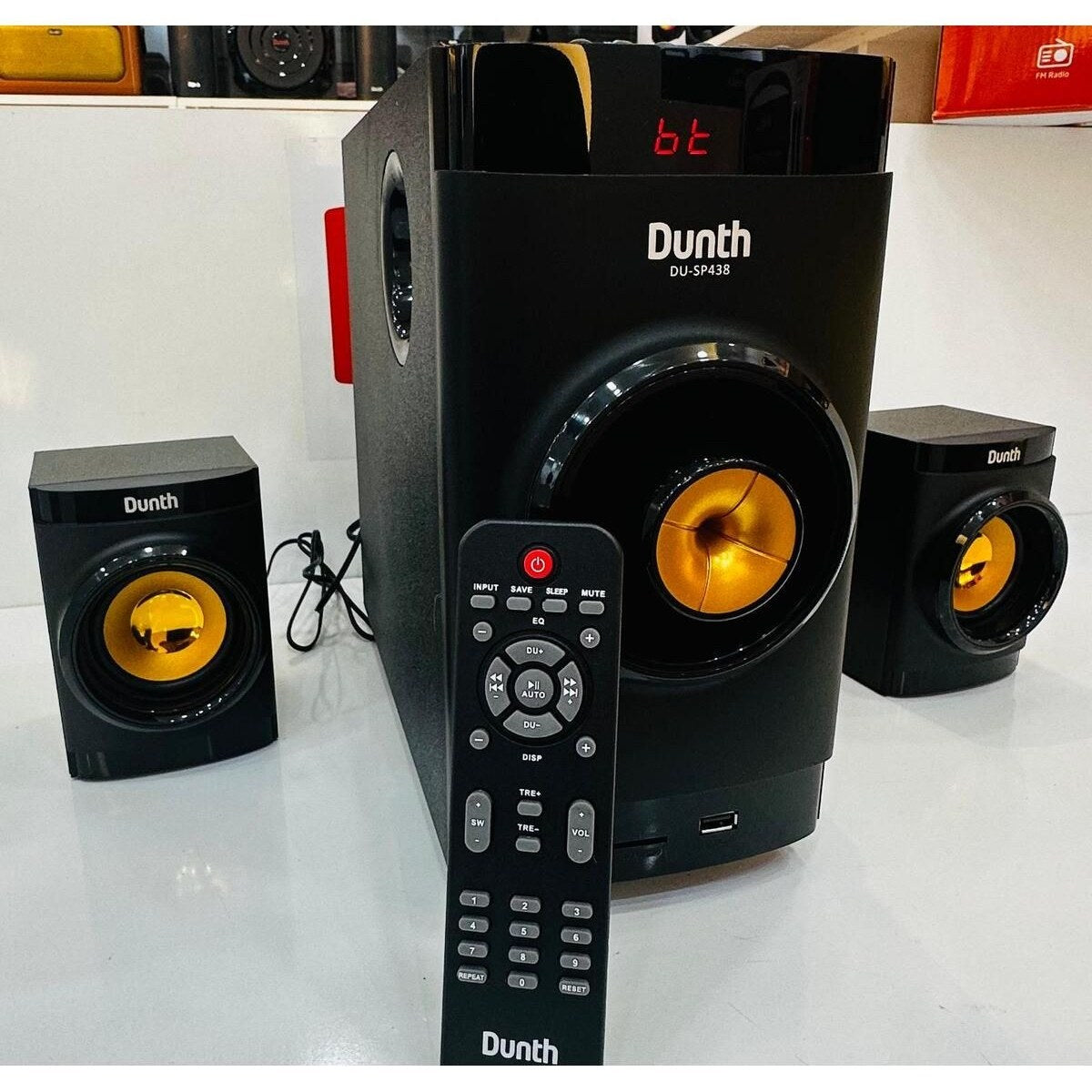 Haut Parleur Multimédia 2.1 BT/AUX/USB/FM radio DUNTH DU-SP438