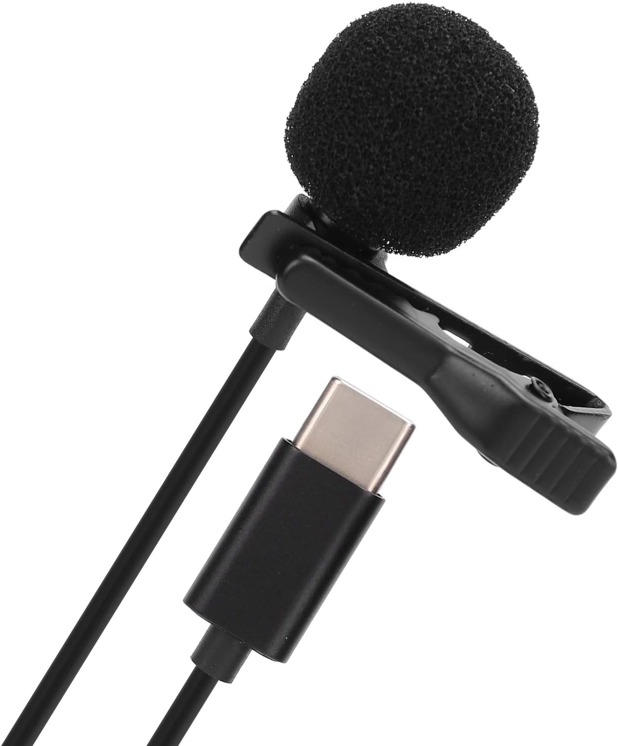 Microphone cravate professionnel USB-C de 2 m à condensateur sphérique - ميكروفون جودة صوت احترافية كابل بطول 2 متر